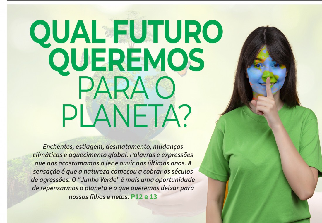 Chamada de capa da edição impressa do JM questiona o futuro do nosso planeta