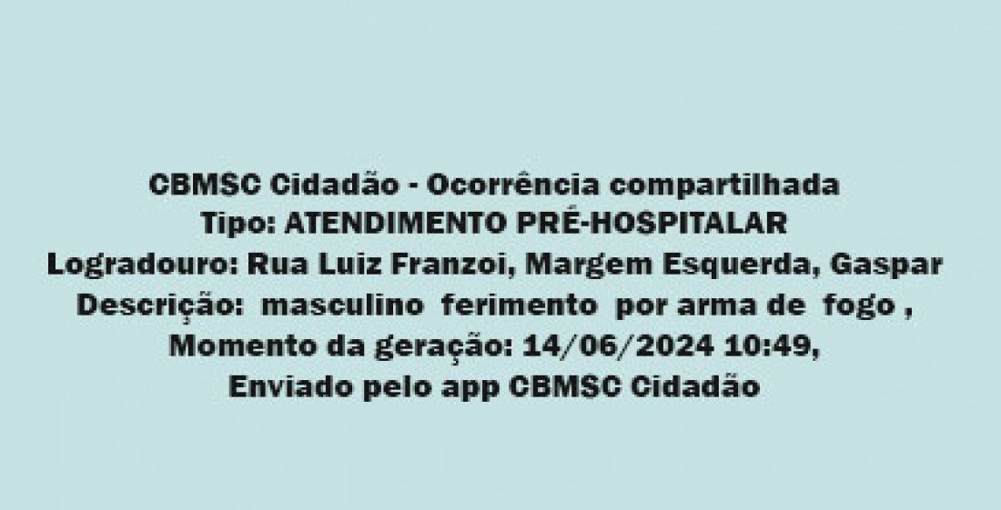 FONTE: CBMSC CIDADÃO