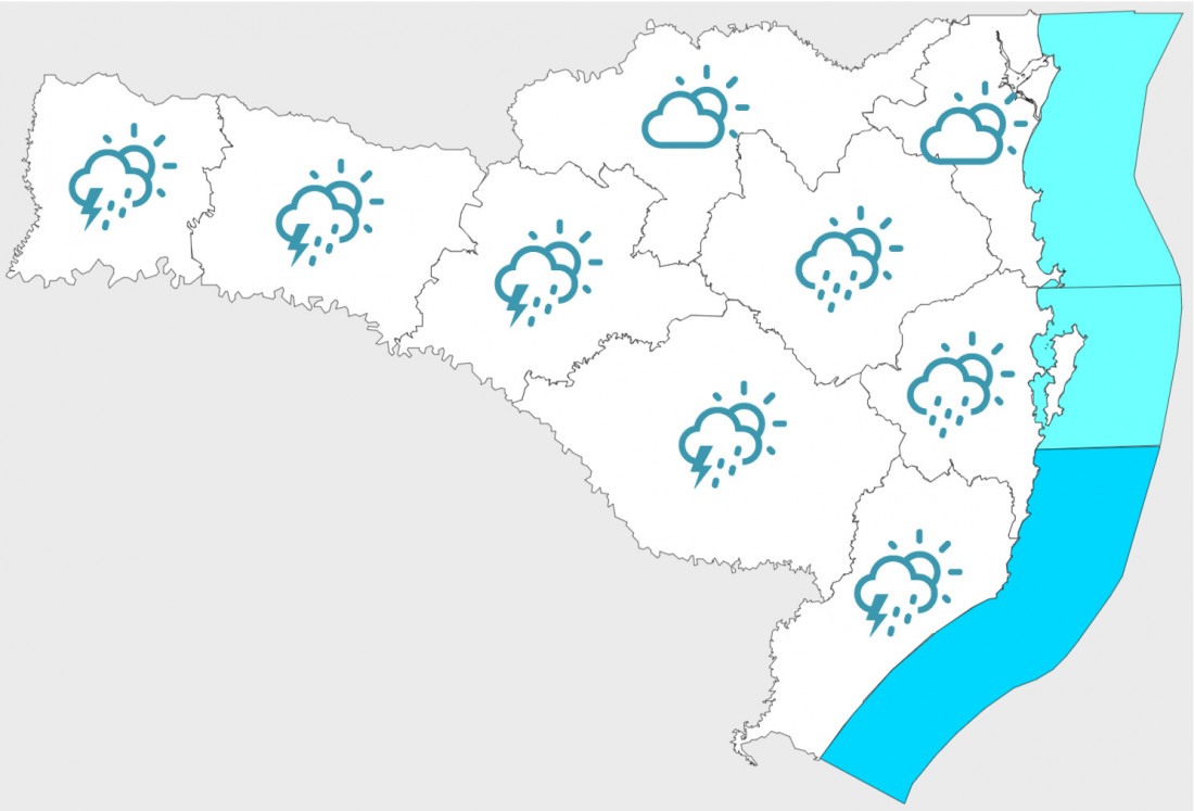 Previsão do tempo para SC nos próximos dias