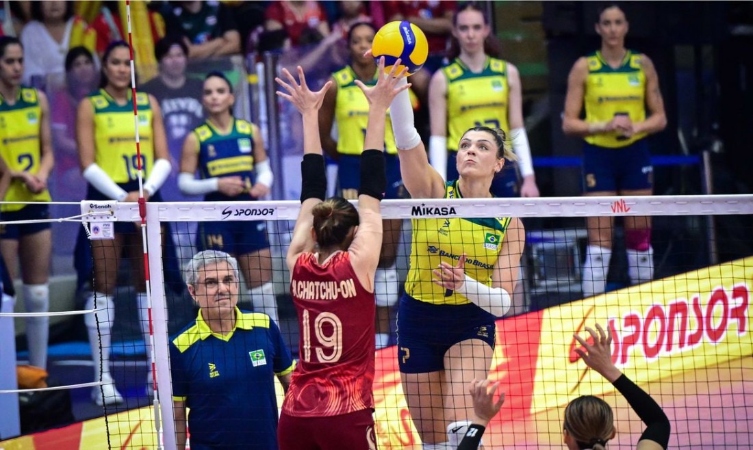 Brasil bate Tailândia e vai às semifinais da Liga das Nações de Vôlei