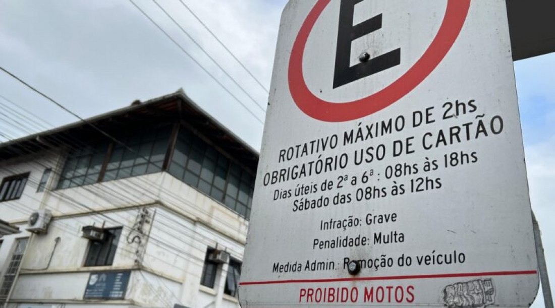 Atenção à área azul no município