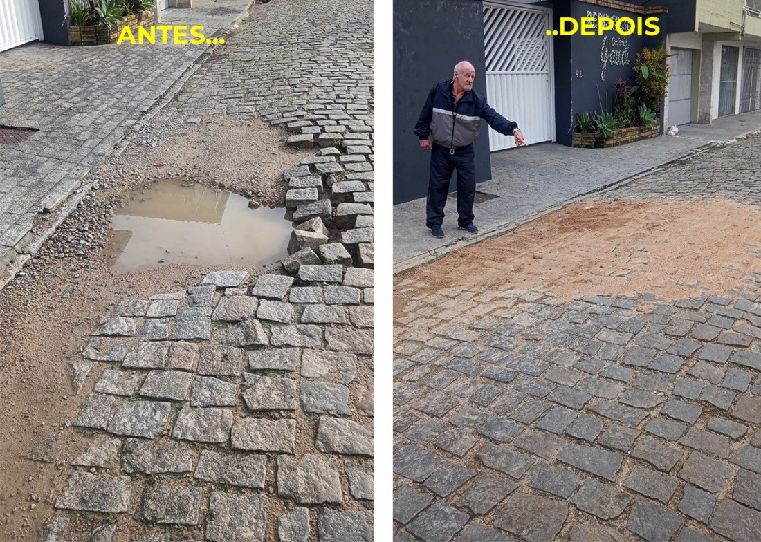 Prefeitura fechou o buraco na manhã desta quinta-feira (18)