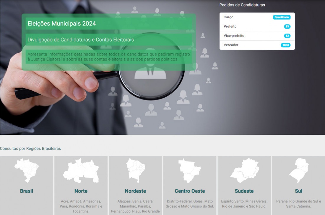 O site DivulgaCandContas é aberto a qualquer cidadão