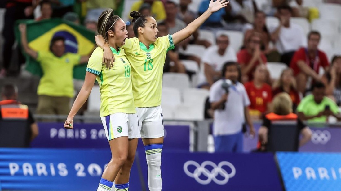 A atacante Gabi Portilho teve mais uma grande atuação e marcou um dos gols do Brasil