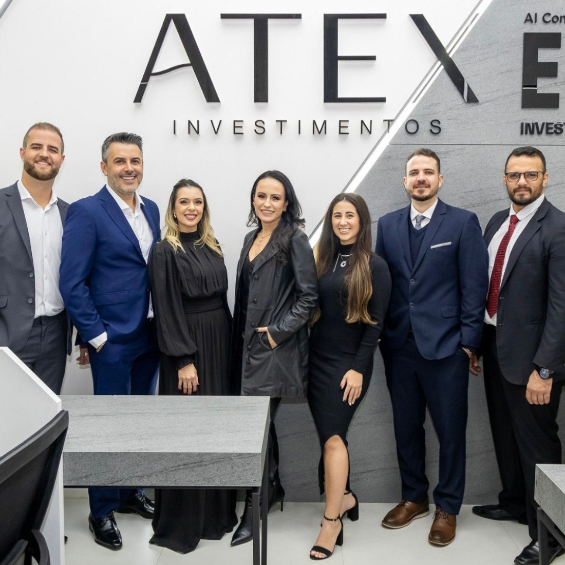 Roberto Pereira e a equipe da Atex Investimentos