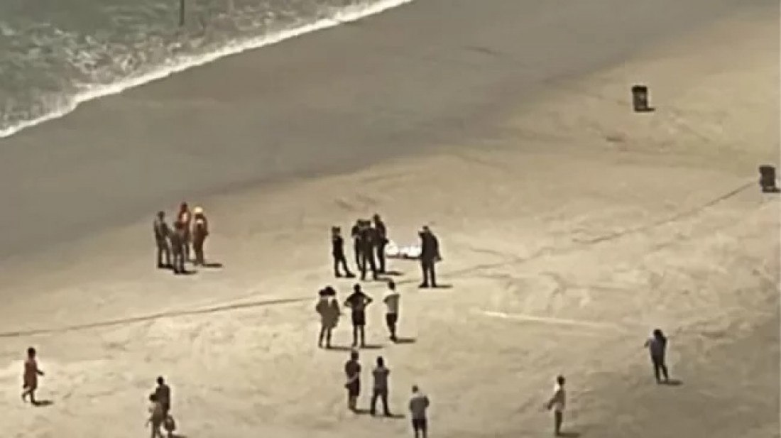 Os primeiros socorros foram prestados ainda na praia central