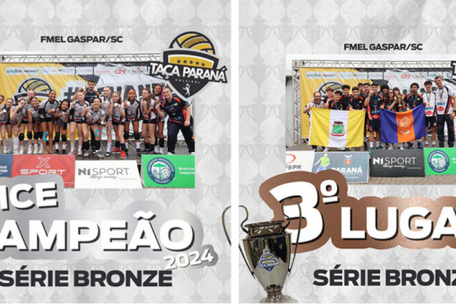 Vôlei de Gaspar duas vezes no pódio em competição internacional