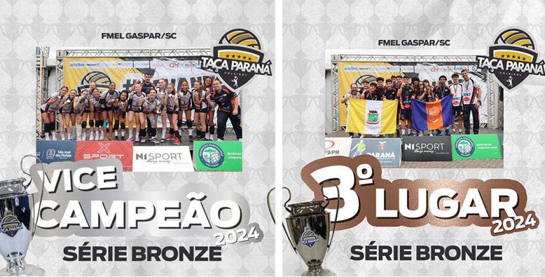 Vôlei de Gaspar duas vezes no pódio em competição internacional