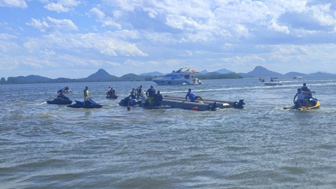 A criança desapareceu no mar por cerca de uma hora