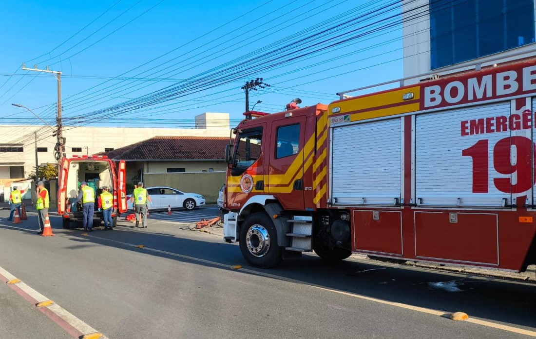 Guarnição do CBM de Gaspar prestou os primeiros socorros aos feridos