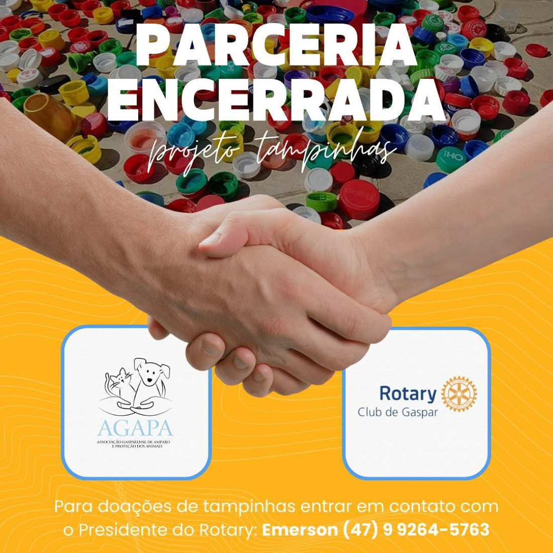Cartaz informa o fim do projeto