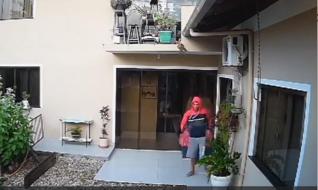 Câmeras de videomonitoramento flagraram a ação do criminoso dentro da residência