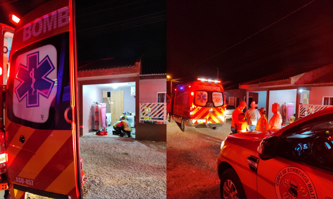 As vítimas receberam os primeiros atendimentos no local e foram encaminhadas ao Hospital de Gaspar
