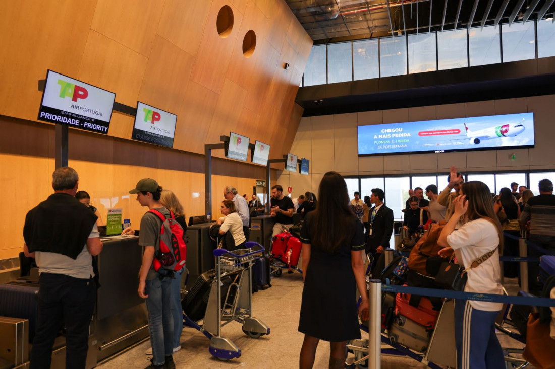 Em 2024, os aeroportos catarinenses registraram 8,2 milhões de passageiros, com um crescimento de 12,6% em relação ao ano anterior