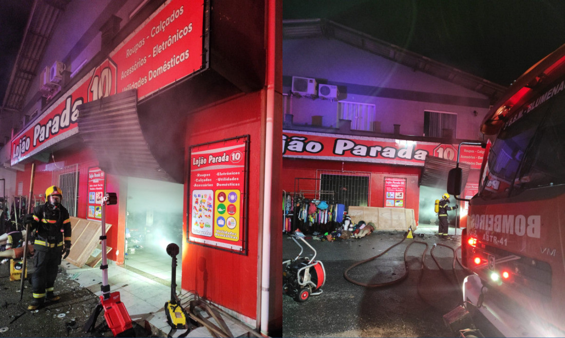 As equipes precisaram de um intenso trabalho para controlar as chamas, que se concentraram no térreo do prédio