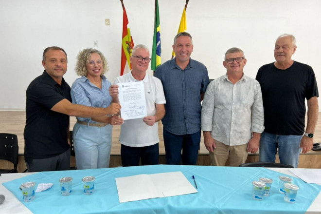 Foto da assinatura da ordem de serviço