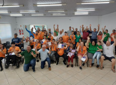 Paratletas, professores, pais e prefeitura celebraram o momento especial para o paradesporto de Gaspar