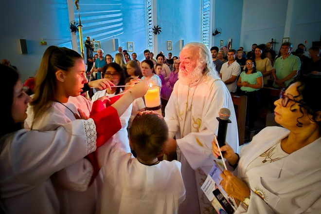 Sábado de Aleluia - Benção do Fogo, da Água  o Anúncio da Ressurreição - Igreja Nossa Senhora Imaculada Conceição / Bela Vista