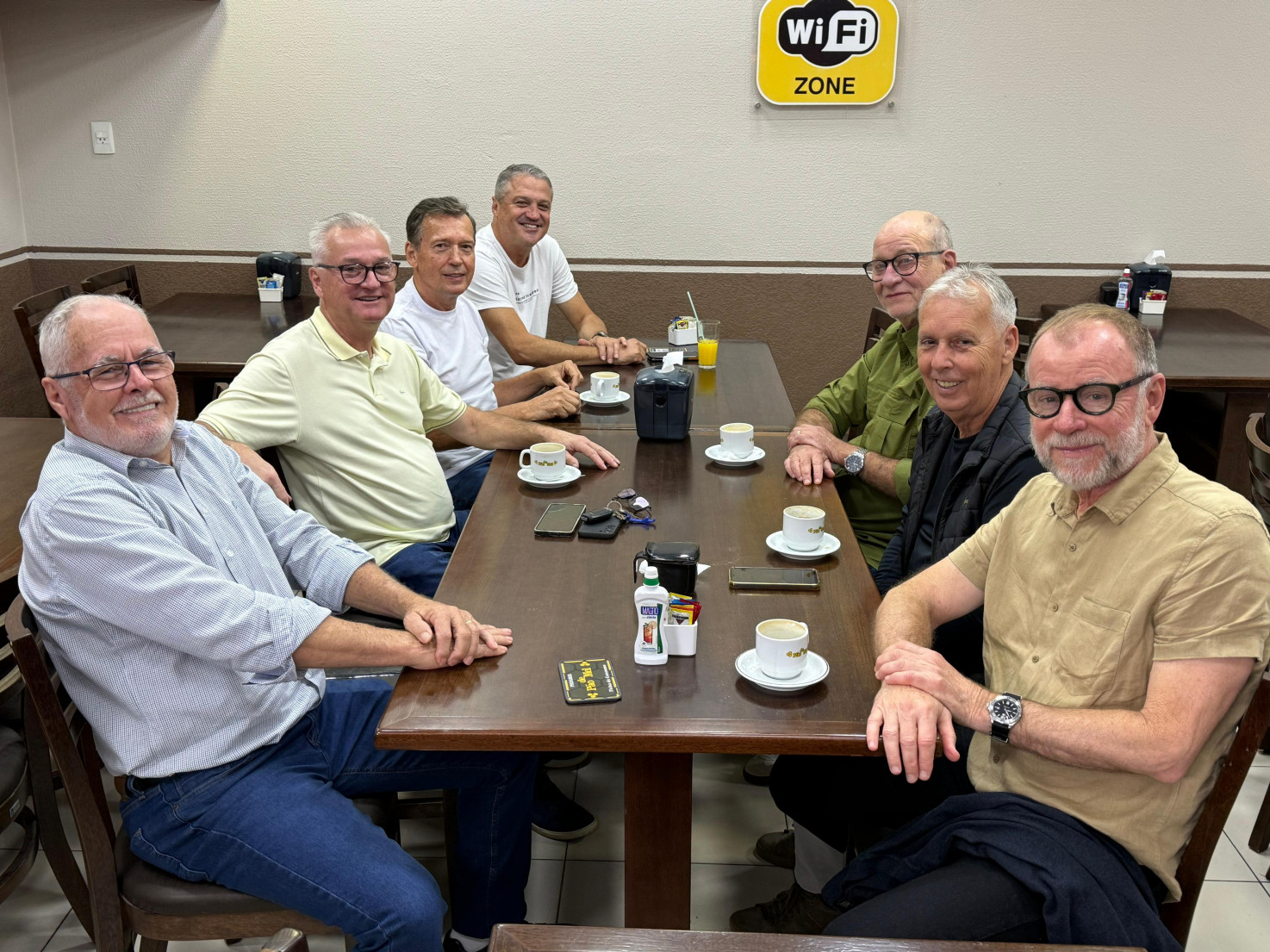 Nego Schramm, Koerich, Nelson, César, Emílio Schramm, Gilmar Sousa e Renato Schramm