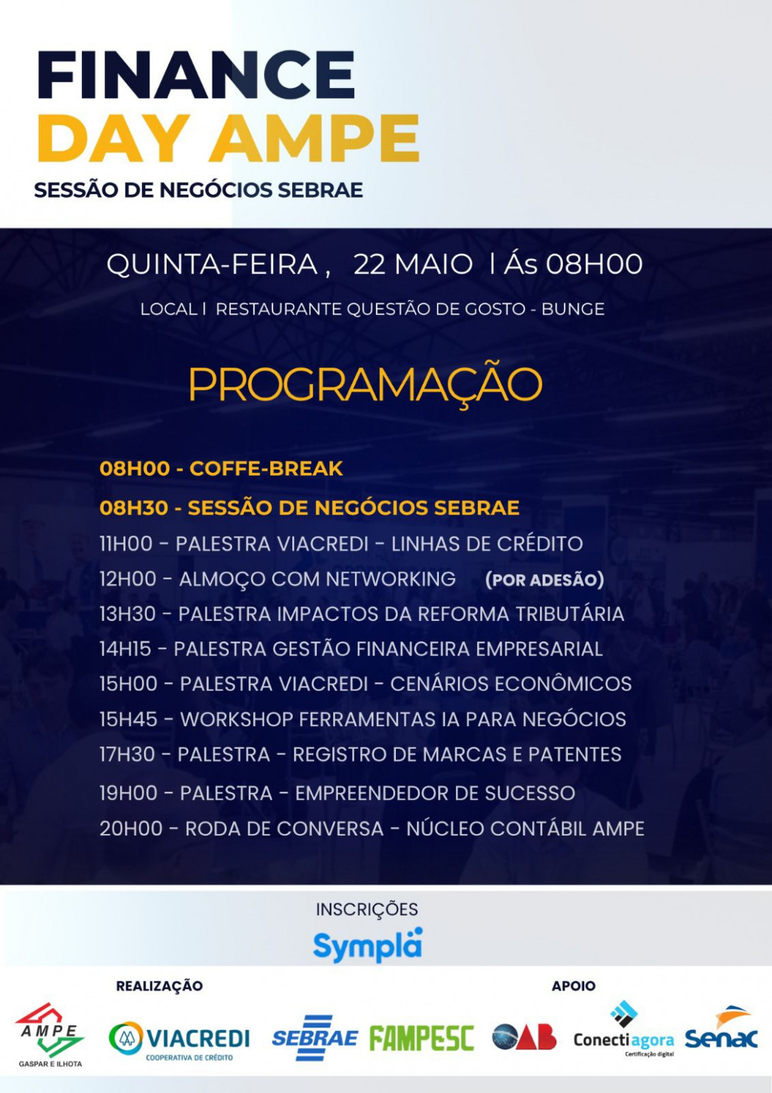 Confira, acima, a programação