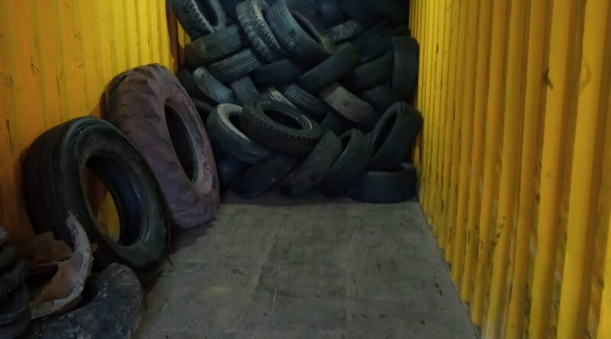Pneus foram enviados para reciclagem