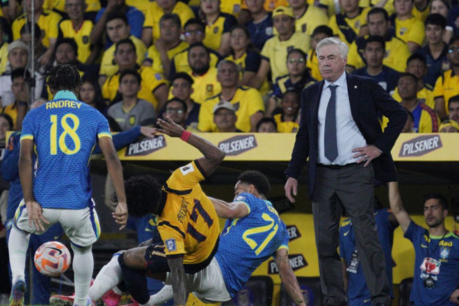 Brasil joga mal e fica no 0 a 0 com o Equador na estreia de Ancelotti