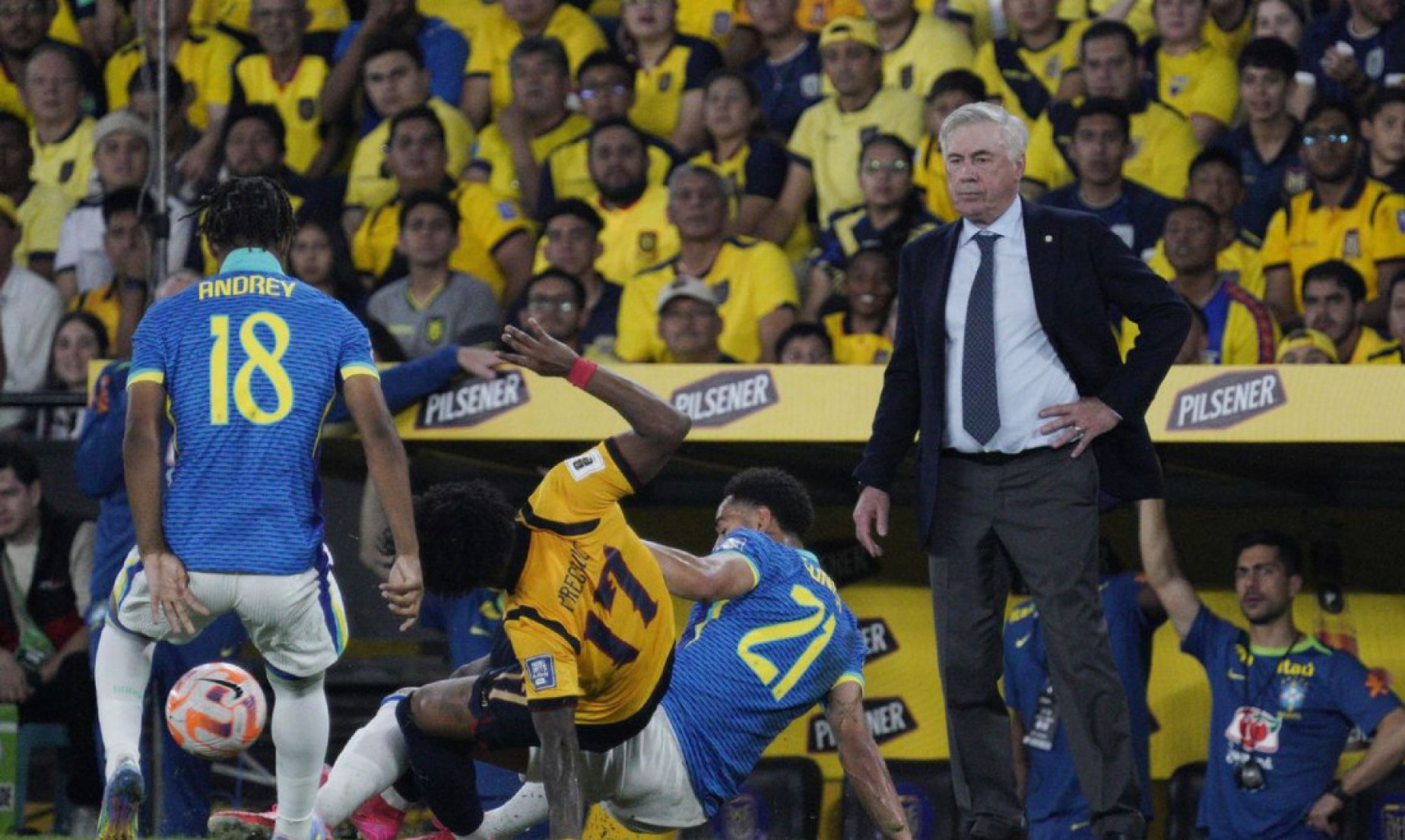 Brasil joga mal e fica no 0 a 0 com o Equador na estreia de Ancelotti