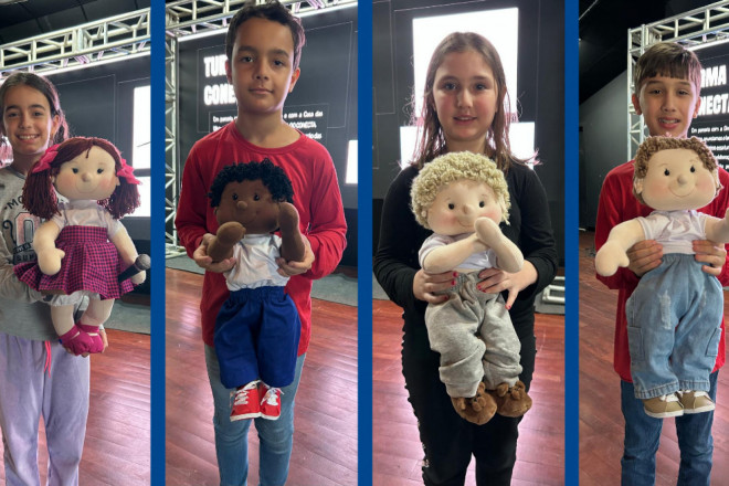 Os desenhos irão estampar as camisetas da ‘Turma do Conecta’, mascotes do projeto
