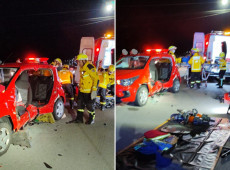 O idoso foi levado ao hospital após resgate cuidadoso