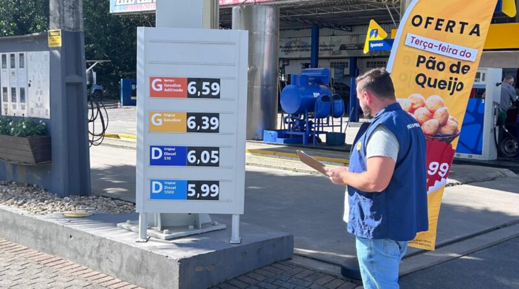 Gasolina mais cara é vendida a R$ 6,59 em Gaspar