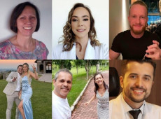 Da esquerda para a direita: Leane Elizabeth Herrmann, Leise Herrmann Parizotto, Leandro Luzzi, Fabio Luiz Izycki, Juliane Jacinta Sawicki, Everaldo da Rocha, Janaina Moreira Soares da Rocha e Andrei Gabriel de Melo