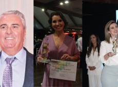 Carlos Schmitt, Monique Reinert e Maike Werner, os vencedores das edições anteriores 