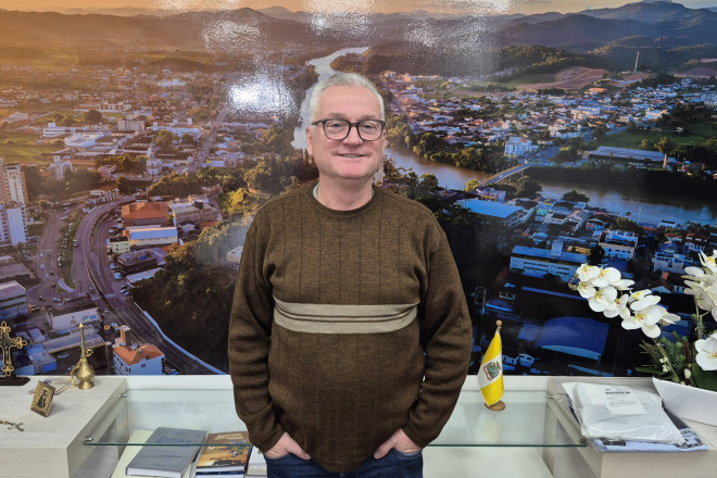 Atual prefeito de Gaspar, Paulo Koerich