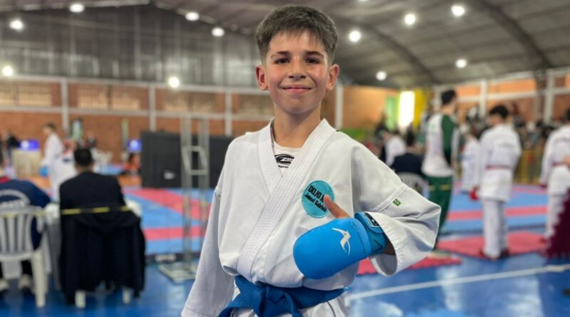 O jovem atleta representou Gaspar nas artes marciais