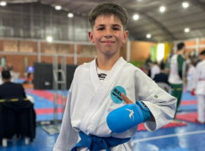 O jovem atleta representou Gaspar nas artes marciais