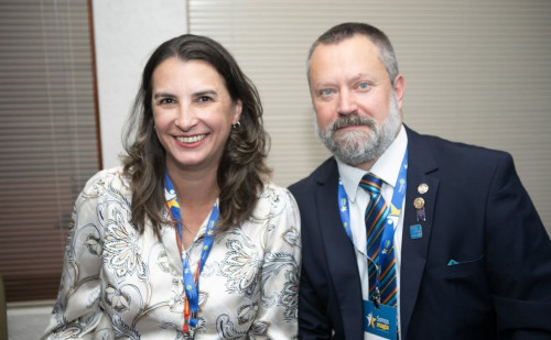 Gov. Luiz Búrigo e esposa Andréia Bach