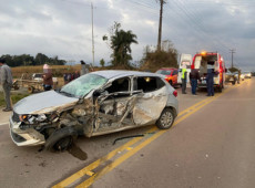 A Polícia Ambiental e a Polícia Rodoviária Estadual estiveram no local para apoio à ocorrência