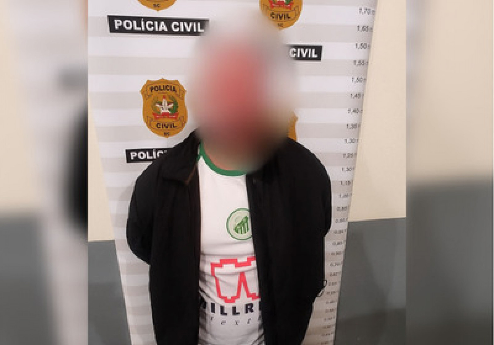 O suspeito foi localizado em sua casa, no bairro Gaspar Mirim, e acabou confessando o crime