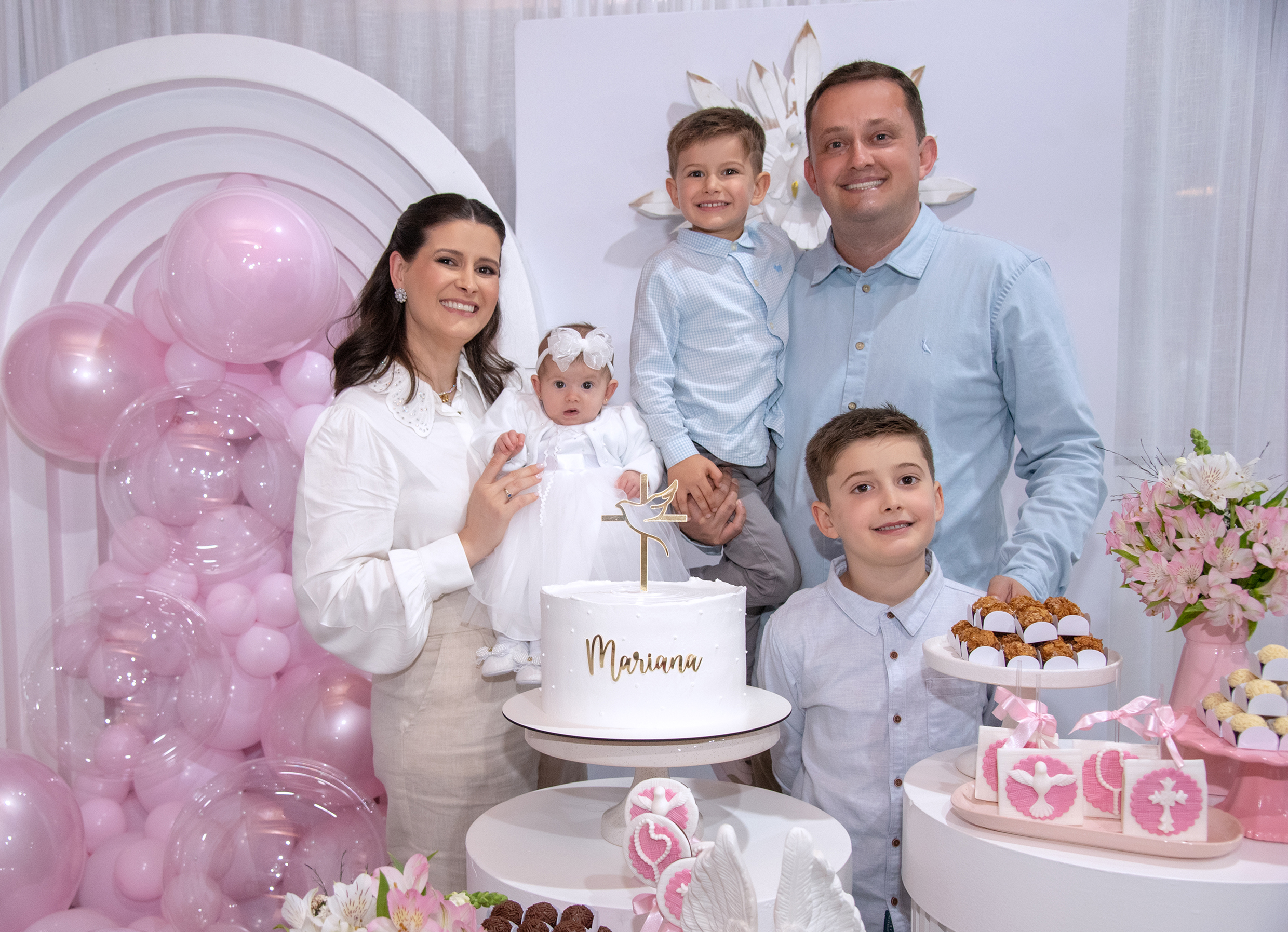 Mariana com os pais Magali Werner Lessa e Rafael Lessa