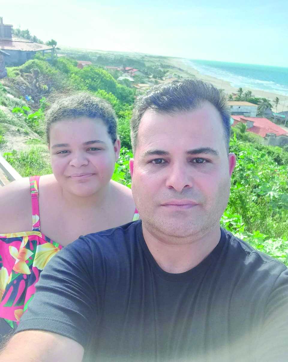Ytielle e o pai Ailton: dor vivida na família