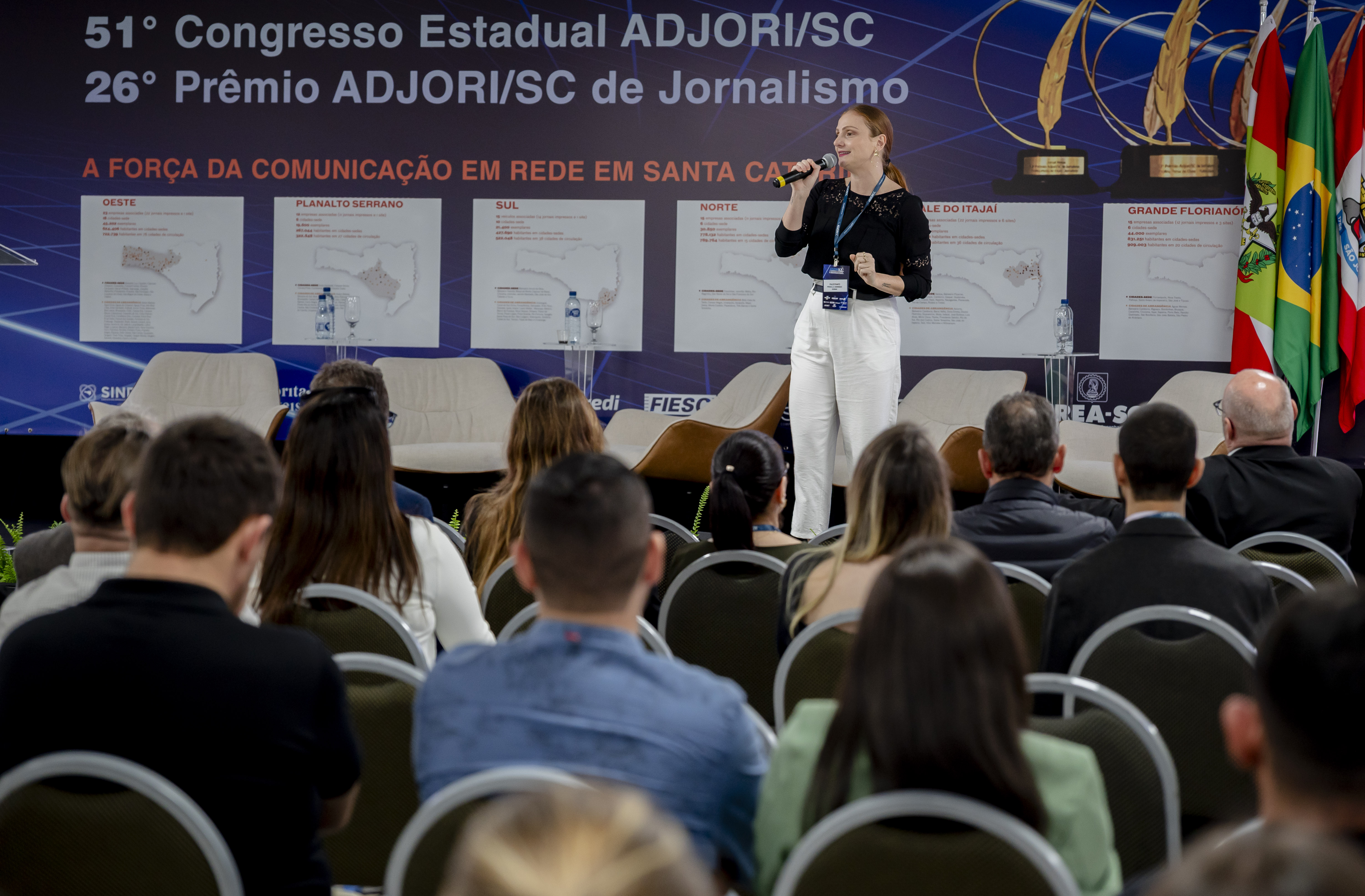 Priscilla Domingos, do SEBRAE-SC, destacou dicas para ser um empreendedor de sucesso