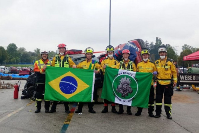 EQUIPE DO CBMSC COMPLETA PRIMEIRO DIA DE PROVAS NO DESAFIO MUNDIAL DE RESGATE VEICULAR NA CROÁCIA