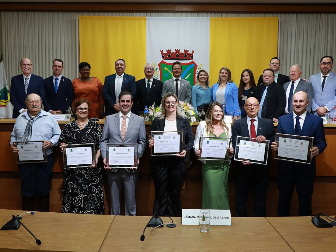 Homenageados da noite