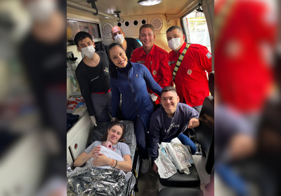 O parto foi realizado pela equipe da USB, com apoio de cinco bombeiros voluntários