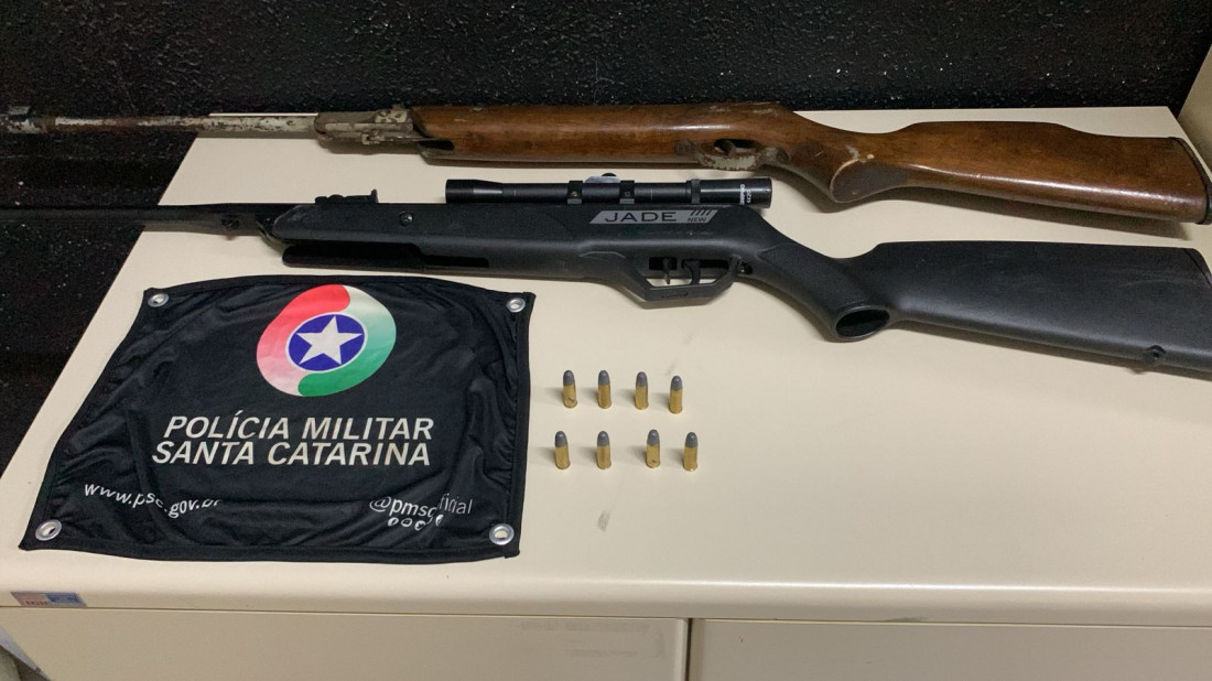 Como não havia documentação legal das armas, todo o material foi apreendido