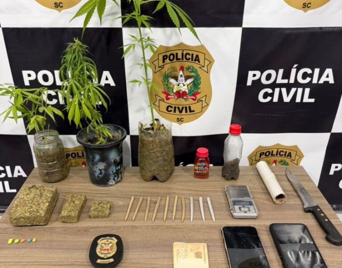 Polícia Civil prende homem em flagrante por tráfico de drogas em Rodeio
