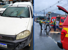 O jovem, que não utilizava capacete no momento do acidente, sofreu um ferimento na região da cabeça