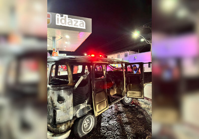 O veículo estava próximo às bombas de abastecimento