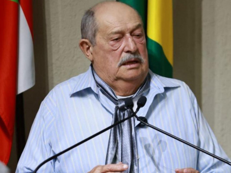 Salésio durante a homenagem prestada pela Câmara de Vereadores, no mês passado