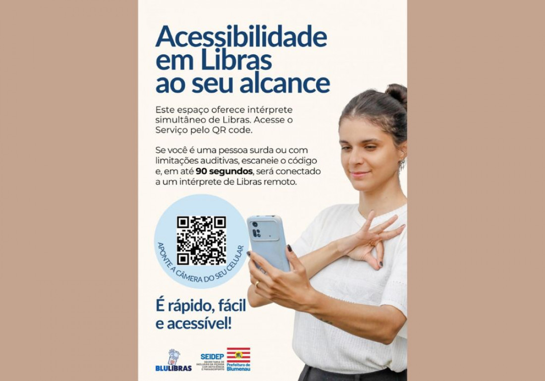 Prefeitura de Blumenau lança o BluLibras, programa 24h para surdos